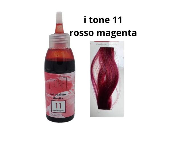 Colorazione diretta i tone retrò N°11 rosso magenta  100 ml