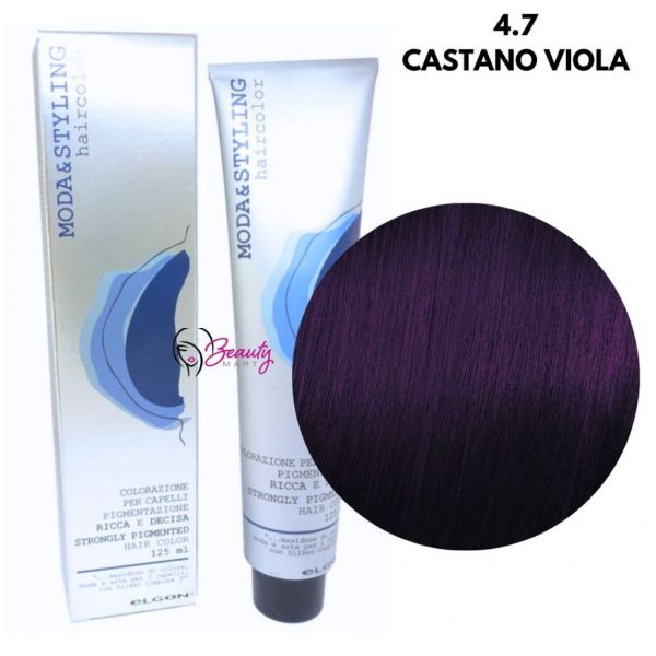 Colorazione elgon moda & styling castano N° 4.7 colore castano viola  125 ml