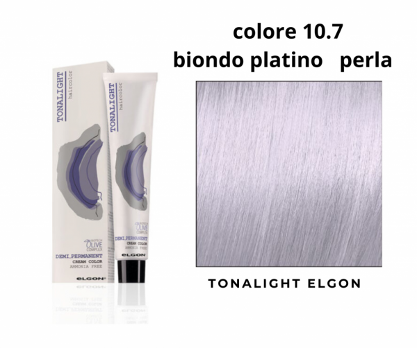 Colorazione tonalizzante tonalight elgon  colore  10.7 biondo platino perla 100 ml