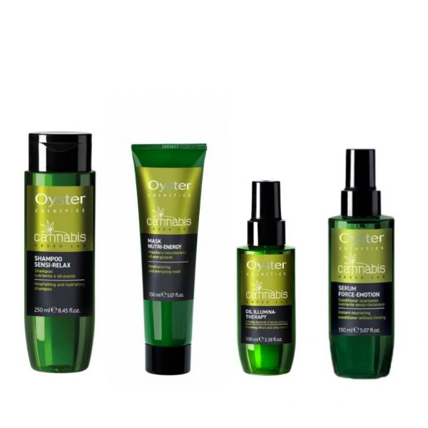 Kit Ristrutturante capelli danneggiati Green Lab Sensi Relax Shampoo Nutriente+ Masck Nutri Energy+ Serum conditioner+oil Illumina Oyster