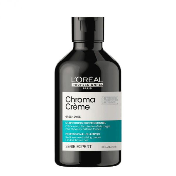L'oréal professionnel chroma creme  matt green dyes 300 ml per capelli da marrone scuro a nero