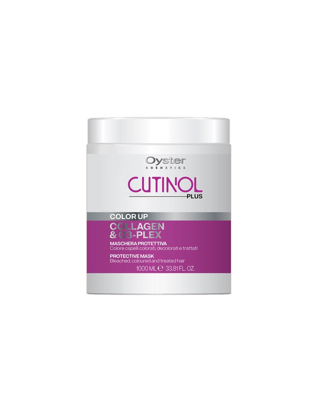 Maschera protettiva per capelli colorati  decolorati e trattati  cutinol plus color - up 1000 ml  Oyster Cosmetics