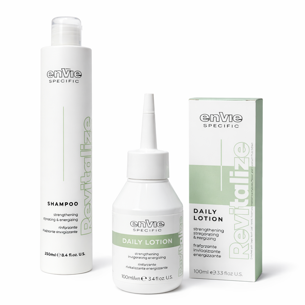 Kit anticaduta capelli Envie  Specific shampoo anticaduta capelli revitalize 250 ml + lozione anticaduta capelli revitalize 100 ml