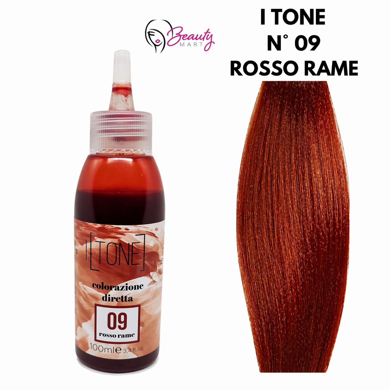 Colorazione diretta  i tone Retrò N° 9  rosso rame 100 ml